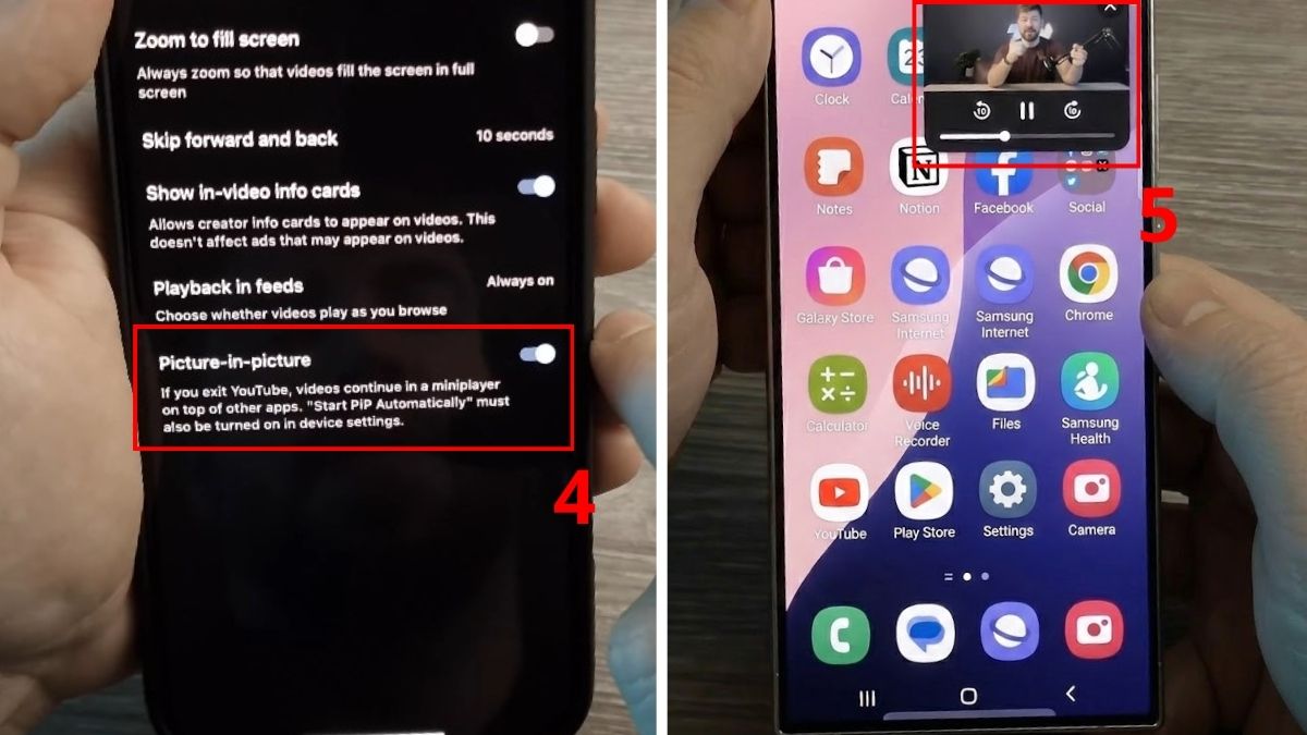 Bật tính năng Hình trong Hình
