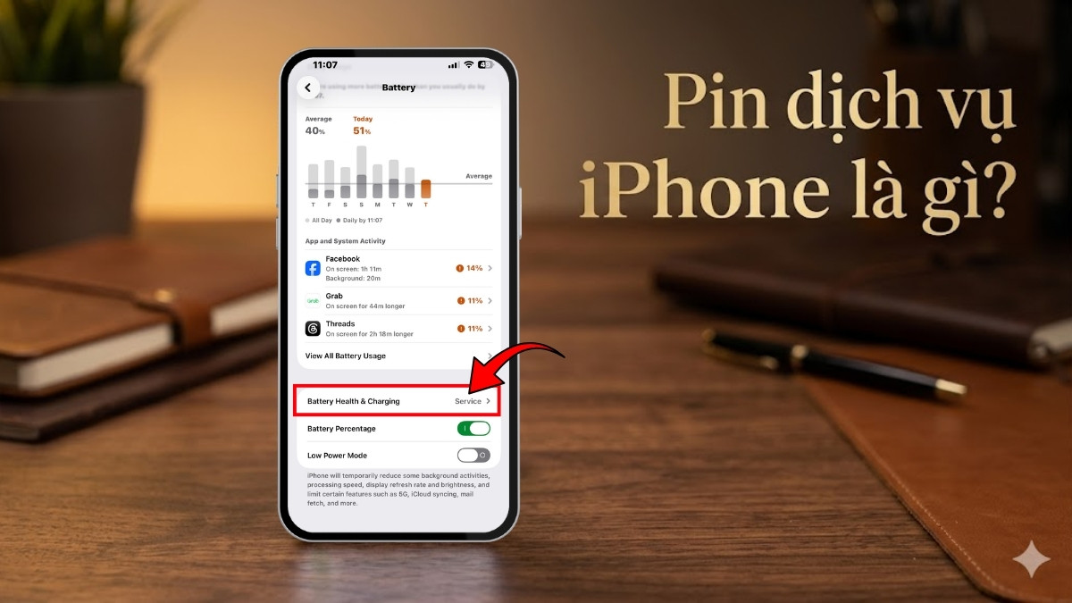 Pin dịch vụ iPhone là thông báo của hệ điều hành iOS