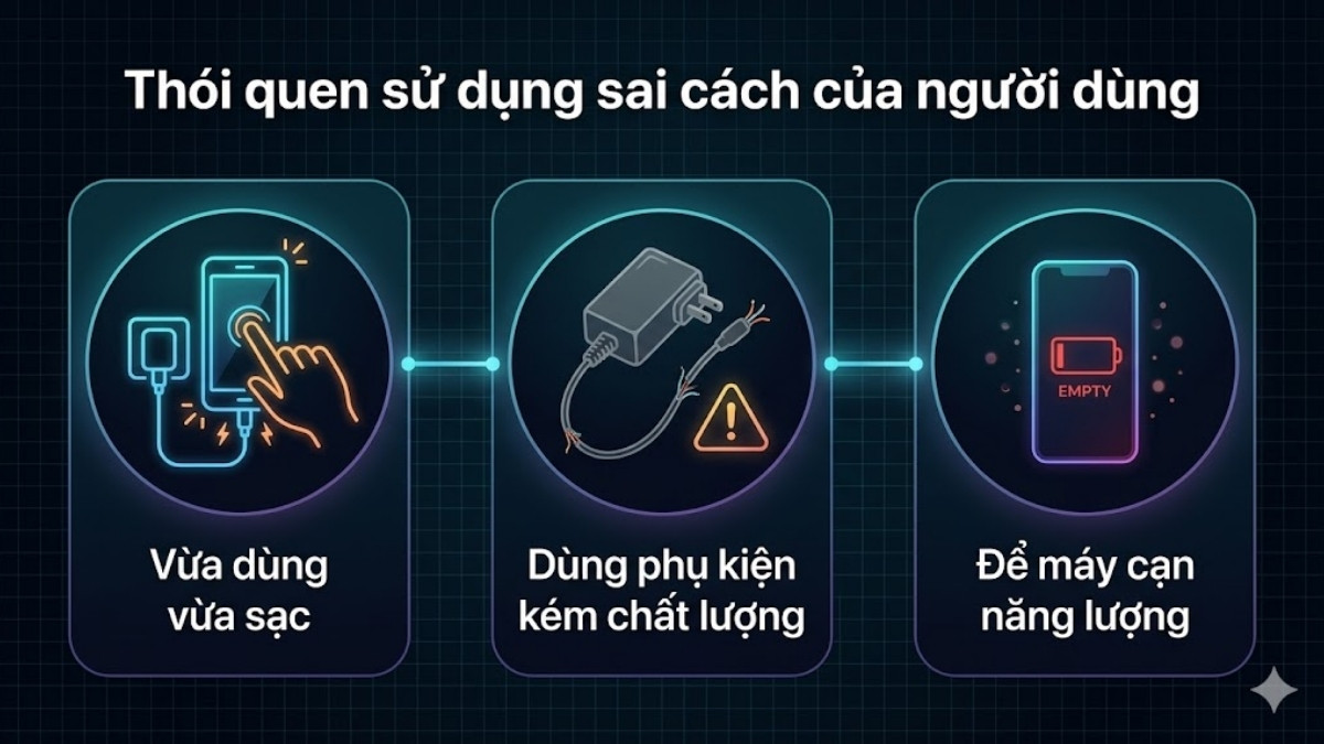 Thói quen sử dụng sai cách của người dùng