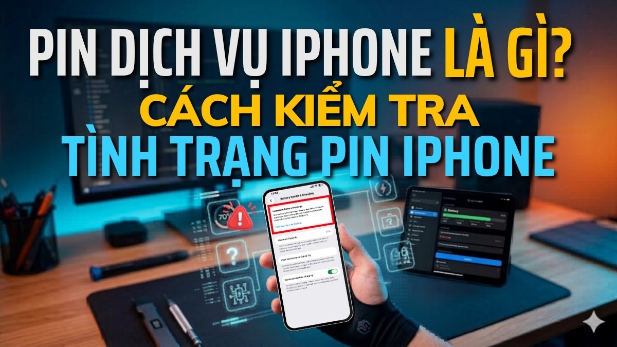 Pin dịch vụ iPhone là gì? Có nguy hiểm không? Cách khắc phục