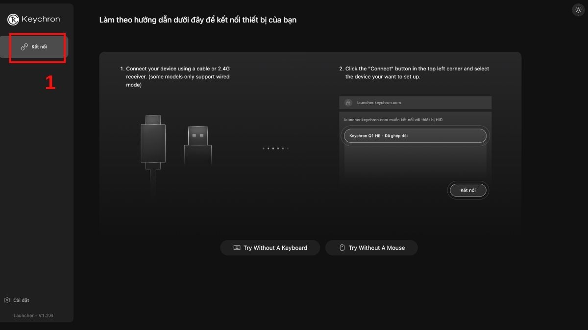 Kết nối bàn phím với launcher