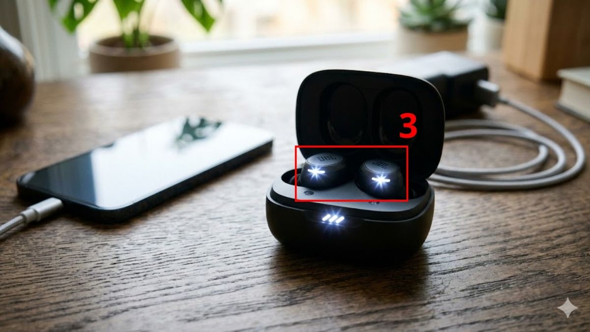 Đèn LED nháy báo quá trình reset hoàn tất