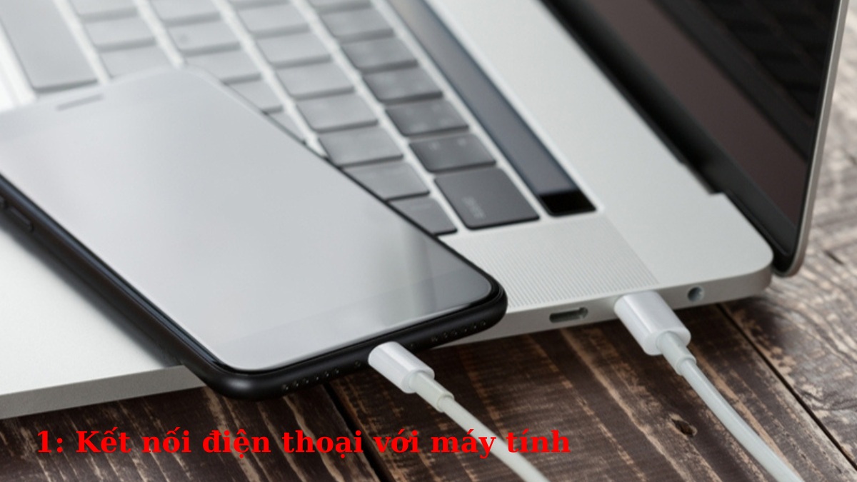 Kết nối thiết bị để sao lưu iPhone bằng iTunes