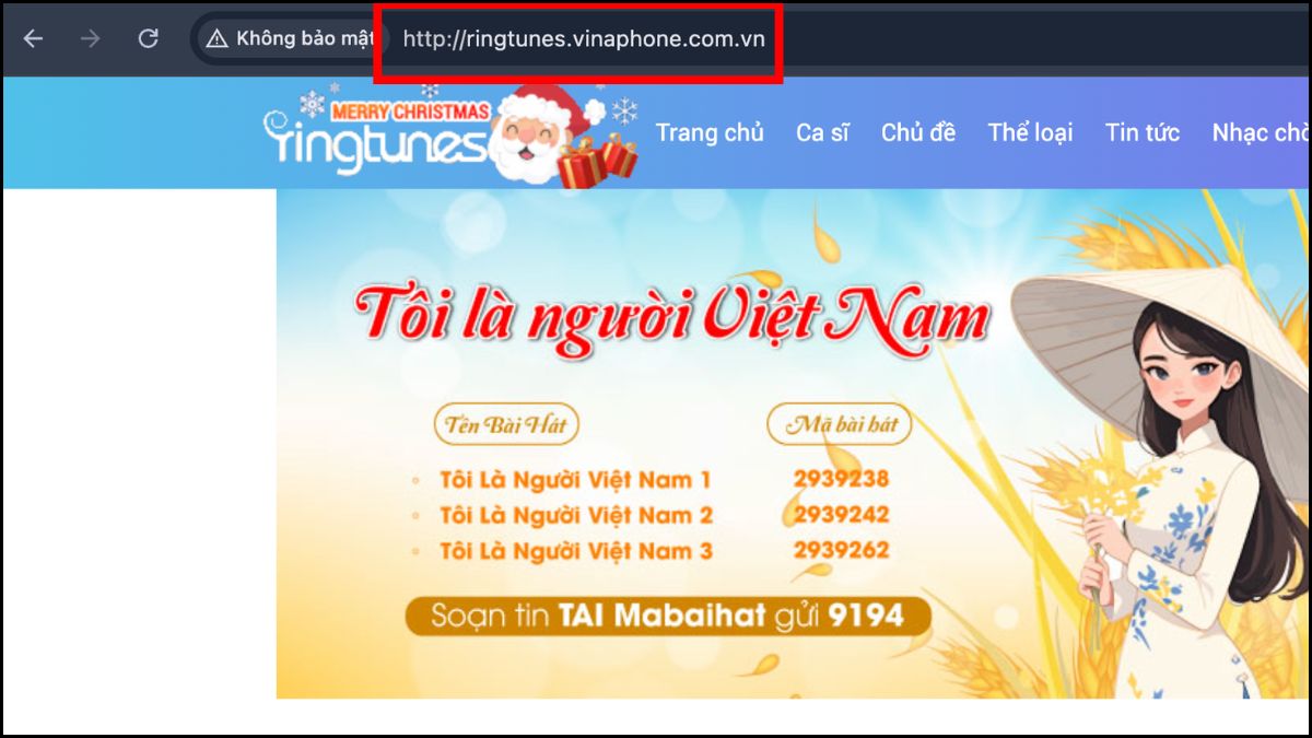 Tìm mã nhạc chờ qua RingTunes VinaPhone