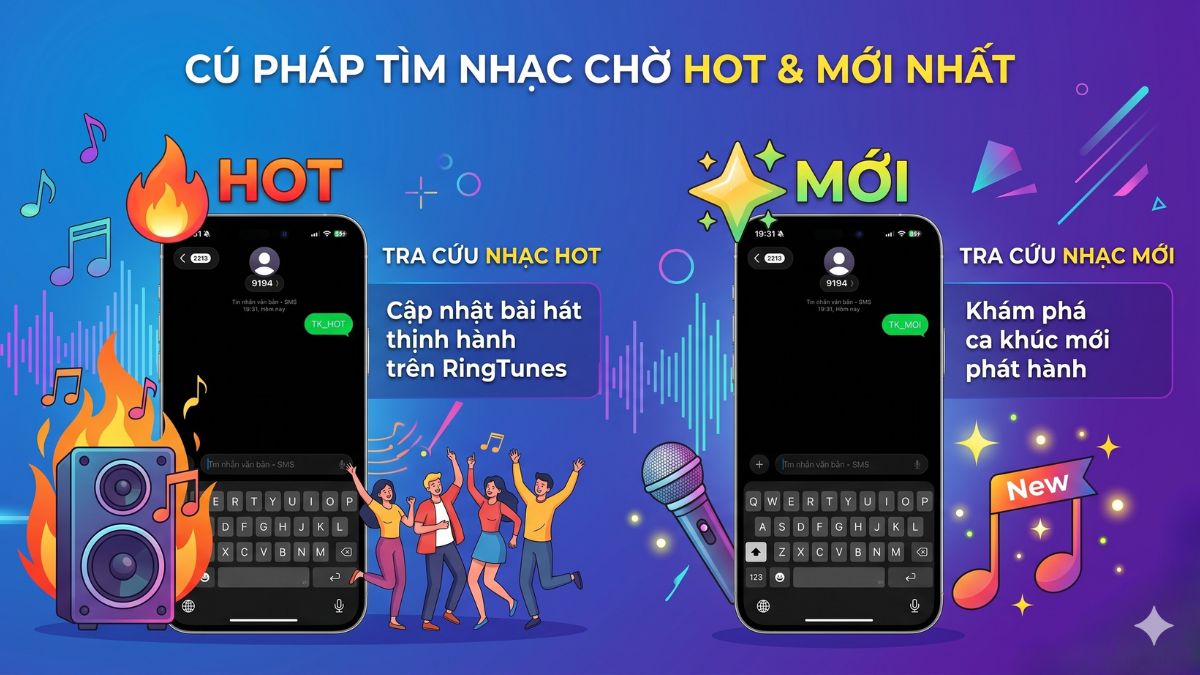 Cú pháp tìm nhạc chờ Hot và mới nhất