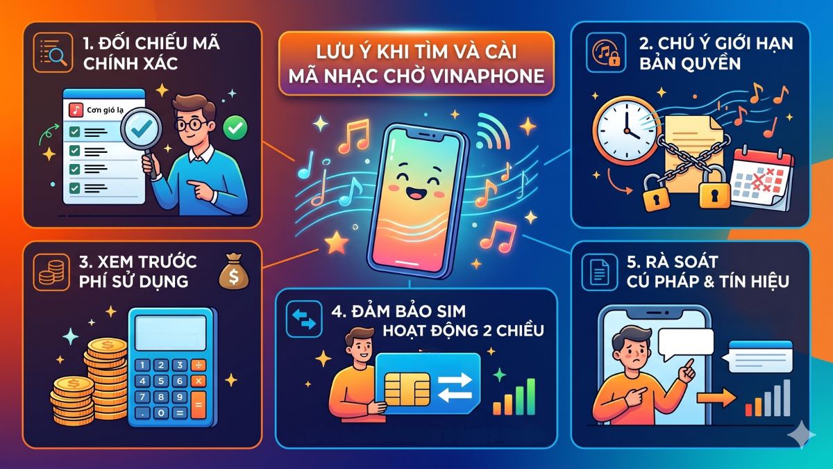Lưu ý khi tìm và cài mã nhạc chờ VinaPhone