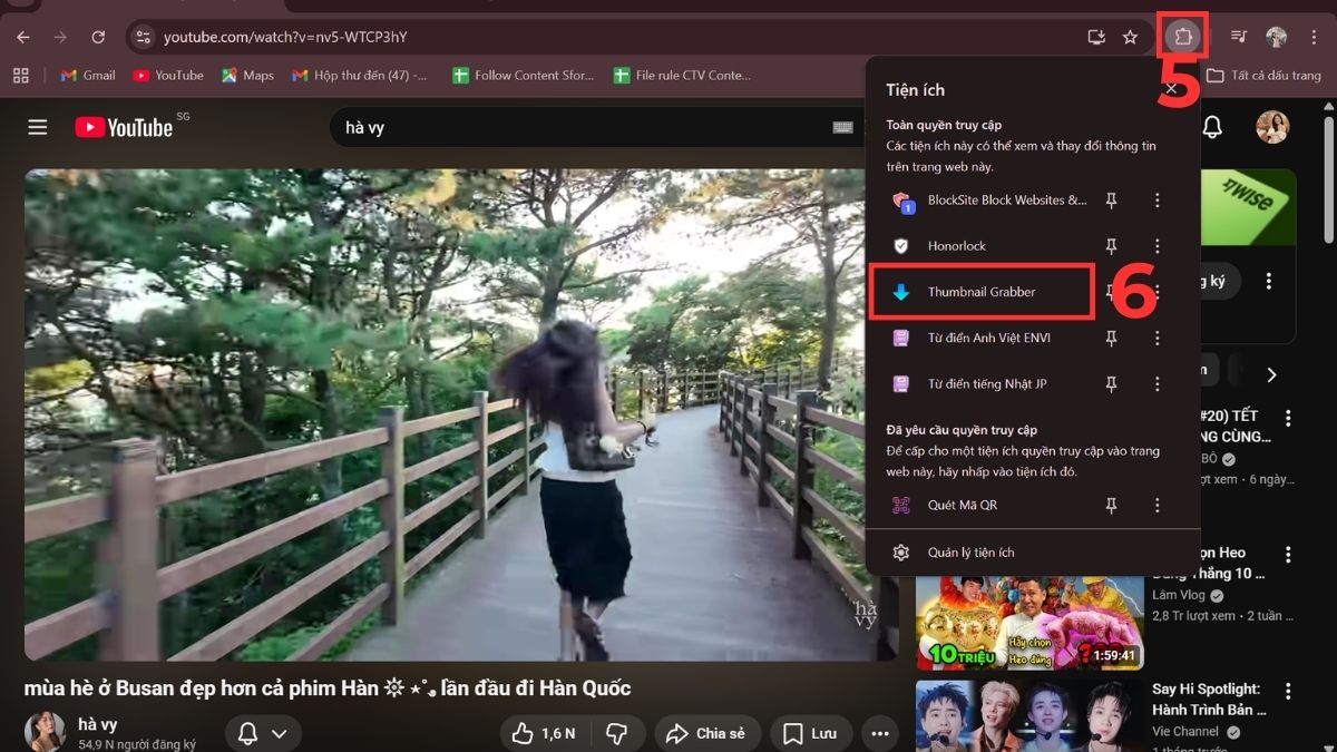 Tải thumbnail Youtube