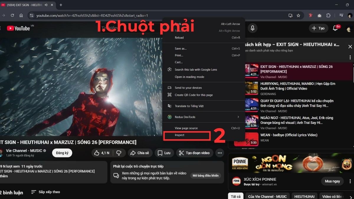Truy cập vào Developer Tools