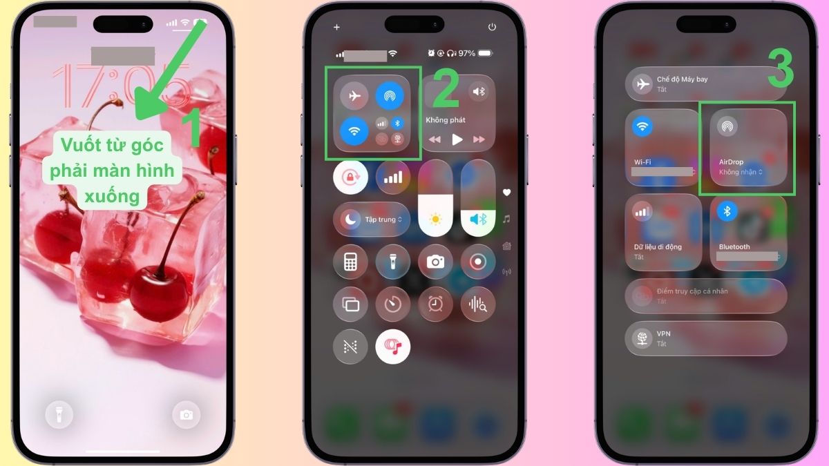 Bật AirDrop trên iPhone