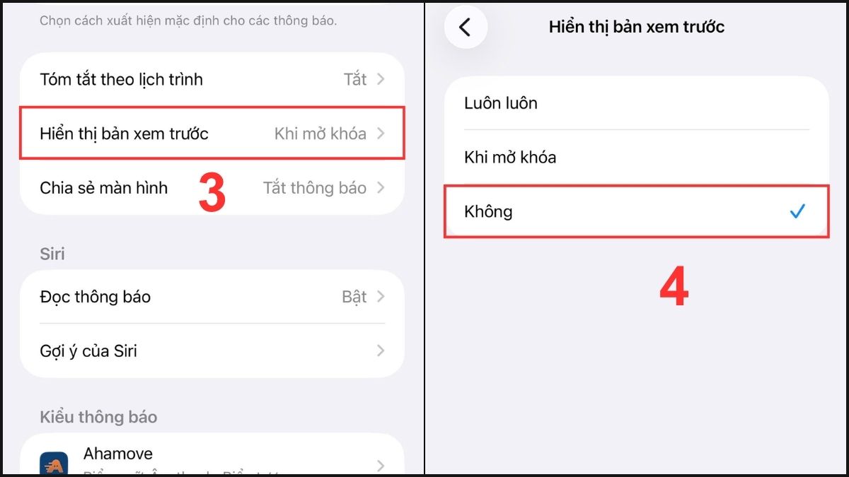 Chọn Không để tắt hoàn toàn