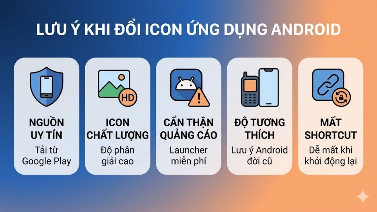 Những điều cần biết khi đổi icon ứng dụng trên Android