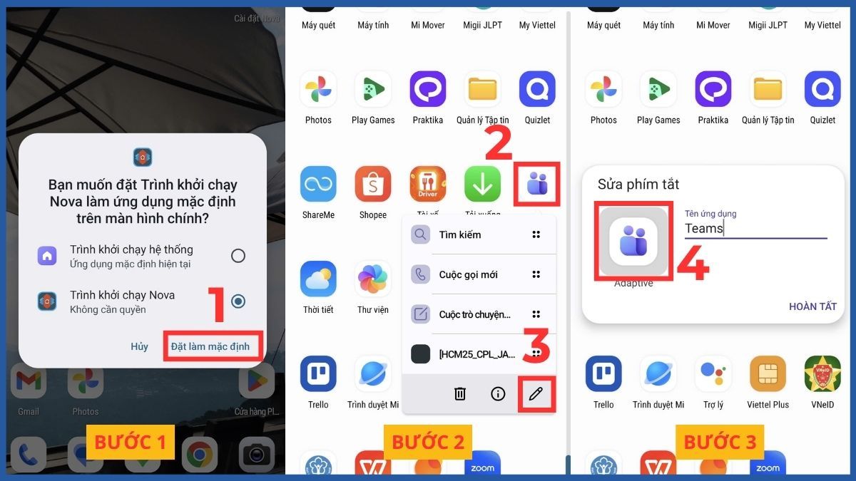 Thiết lập phím tắt bằng Nova Launcher