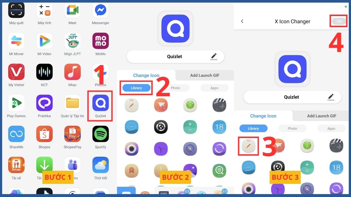 Mở ứng dụng X Icon Changer để bắt đầu thay đổi biểu tượng ứng dụng