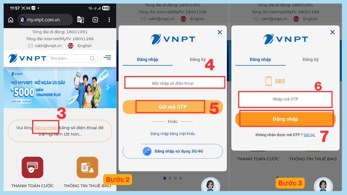 Đăng nhập tài khoản VNPT