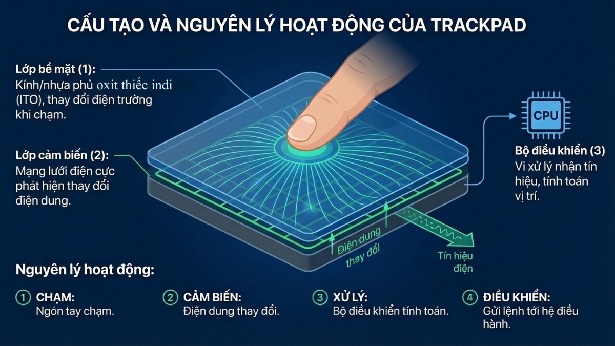 Cấu tạo và hoạt động của Trackpad