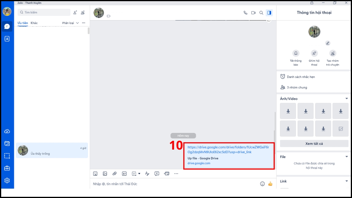 Gửi link cho người khác
