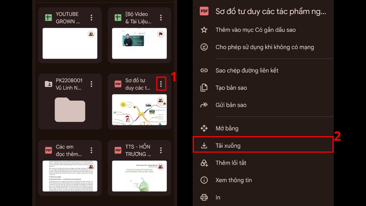 Tải file trên Drive về điện thoại Android