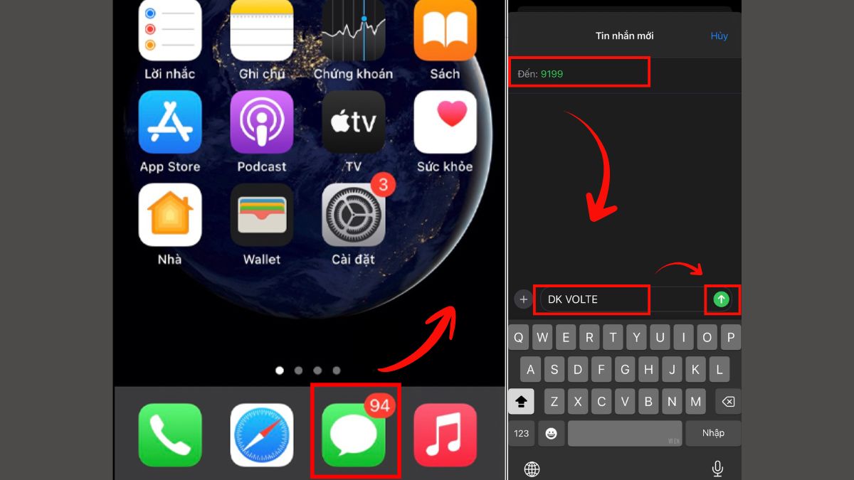 Đăng ký VoLTE MobiFone qua SMS