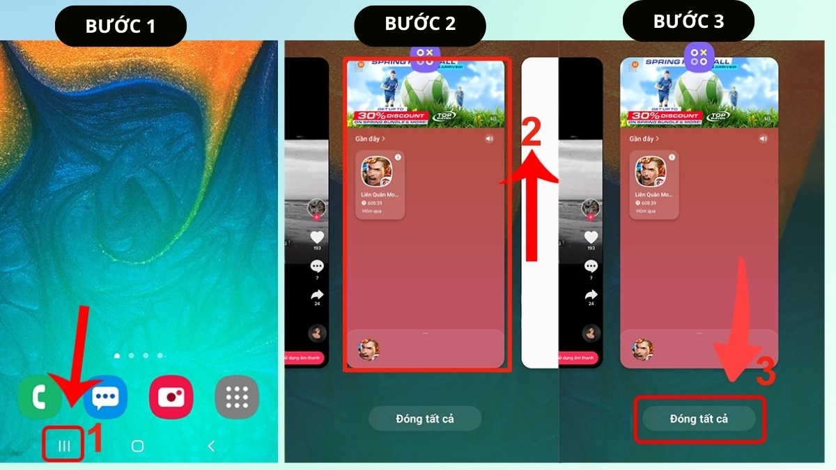 Đóng toàn bộ ứng dụng đang mở một lần