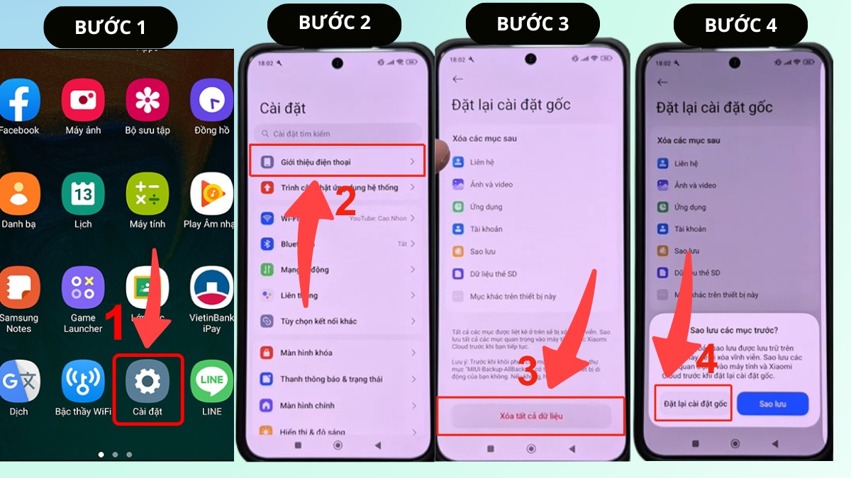 Reset lại hệ thống