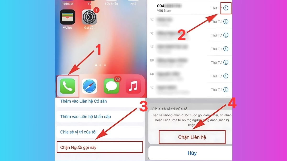 chặn cuộc gọi đầu số 0248