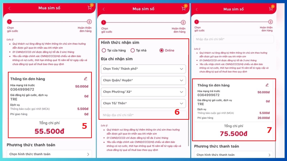 Mua SIM đầu số 034 viettel