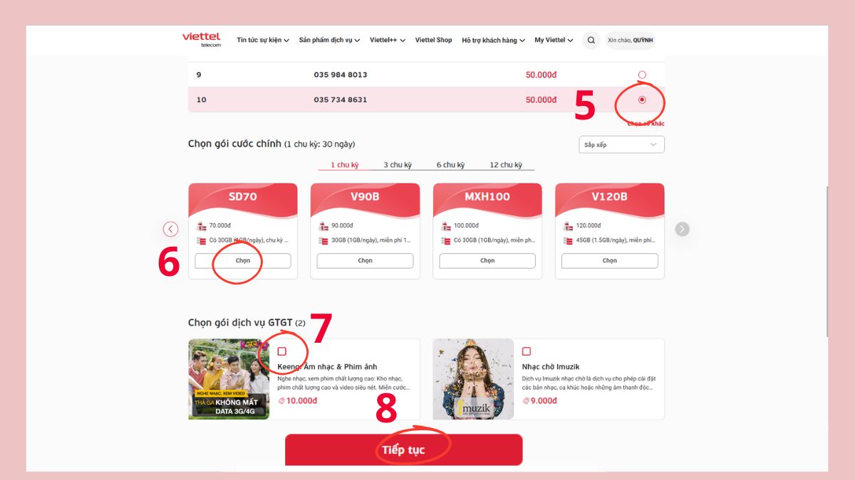 Mua SIM đầu số 035 viettel