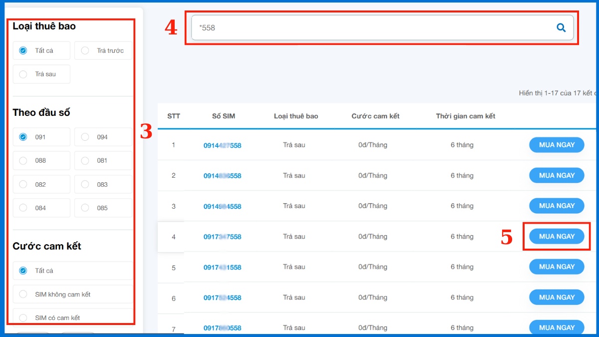 mua đầu số 0917