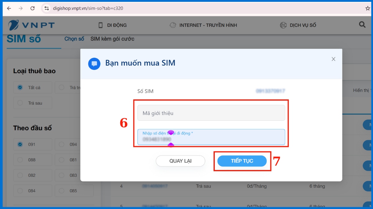 sim đầu số 0917 vinaphone