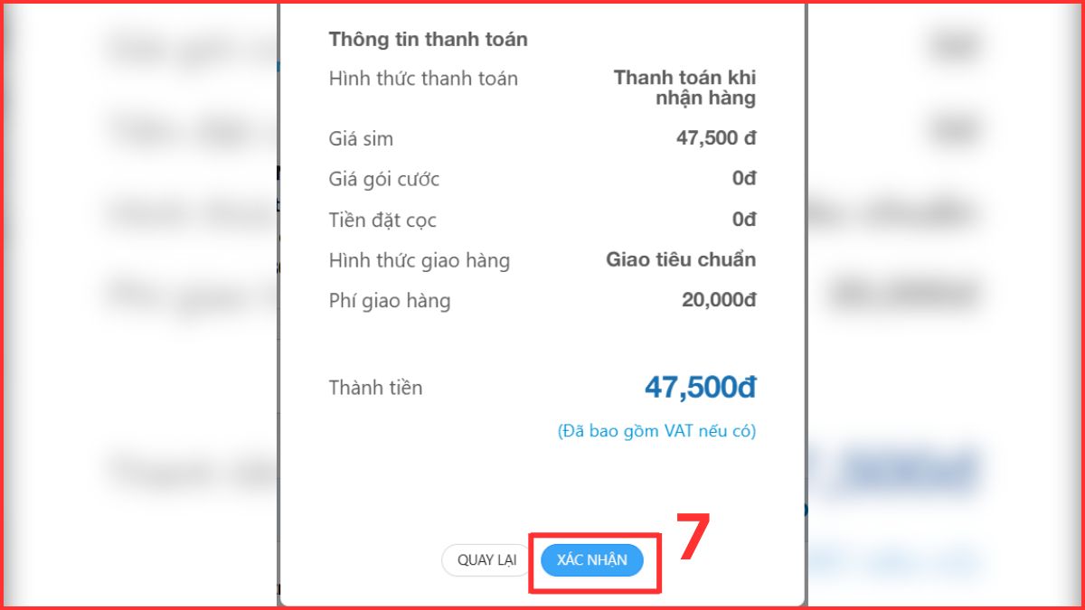 thanh toán mua SIM đầu số 094