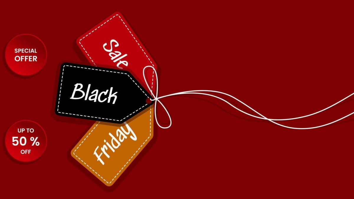 background Black Friday đỏ mẫu 3