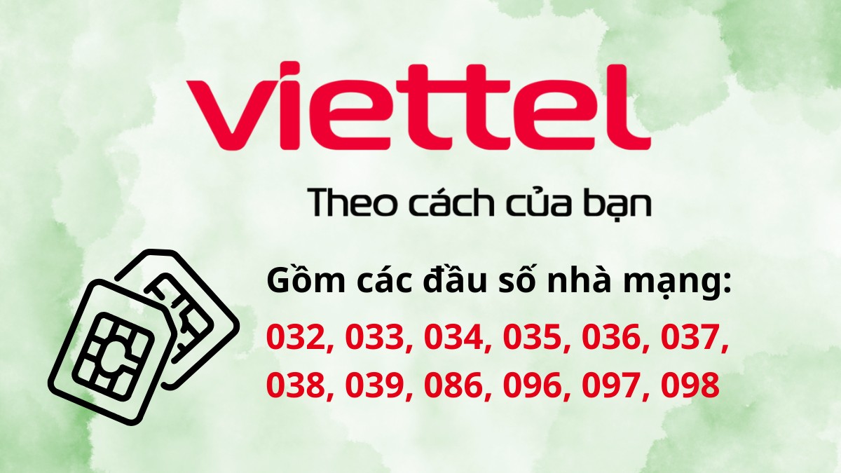 Các đầu số nhà mạng Viettel 
