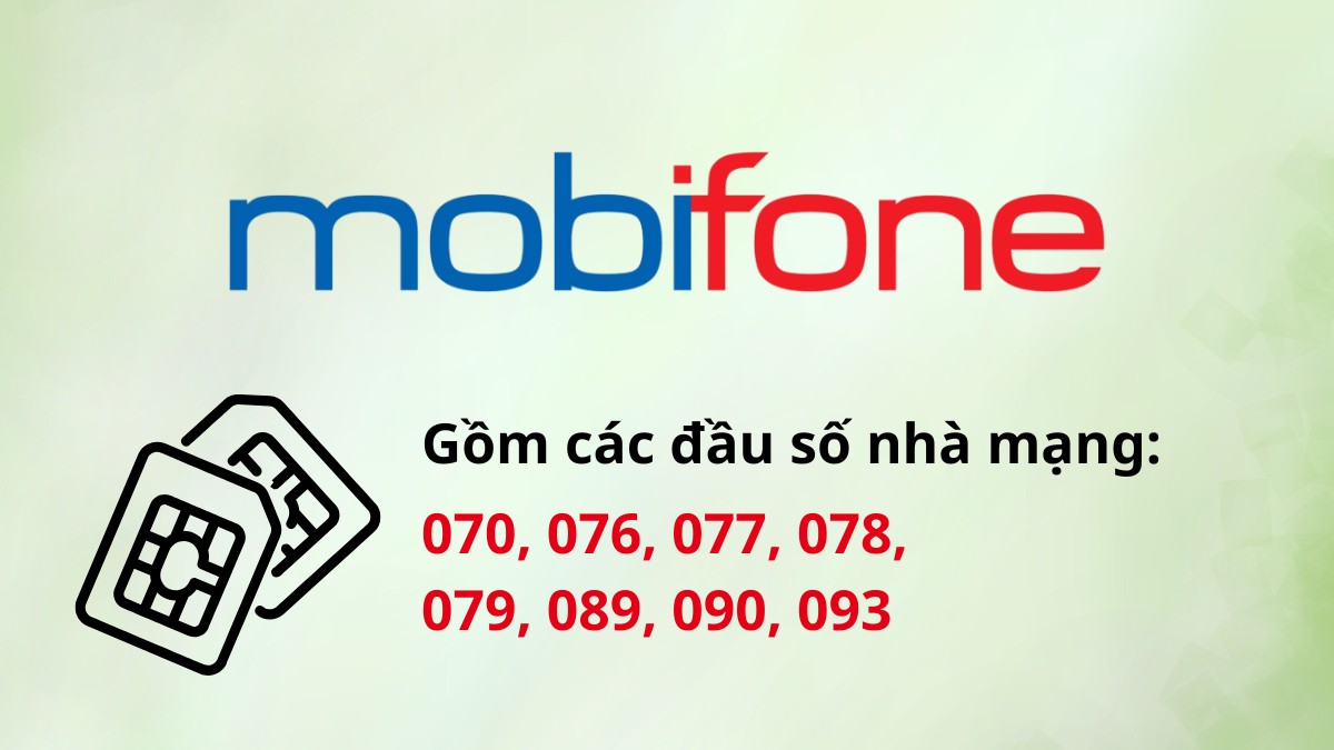 Các đầu số nhà mạng MobiFone