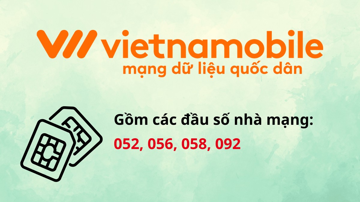 Các đầu số nhà mạng Vietnamobile