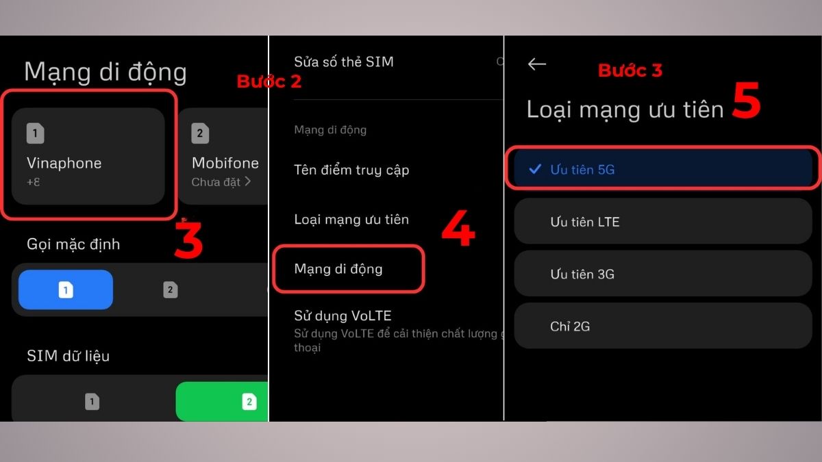 cách bật 5g trên điện thoại realme