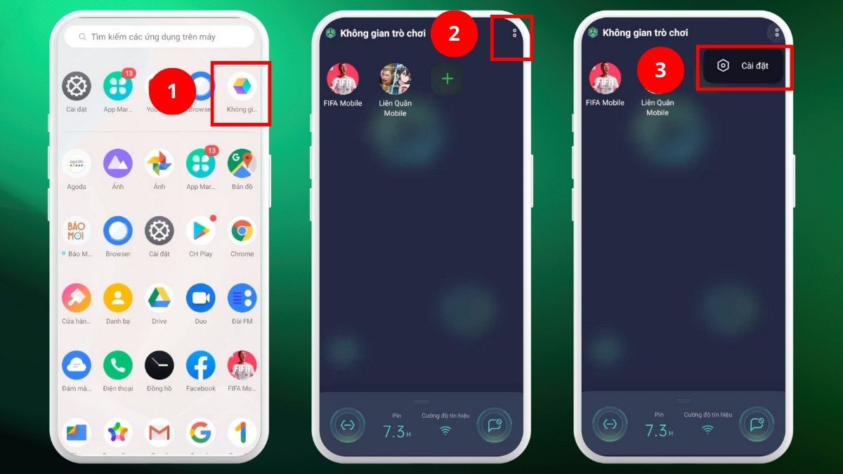 mở không gian trò chơi realme