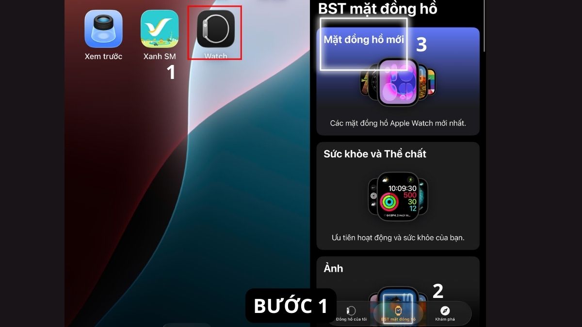 cài đặt hình nền cho đồng hồ thông minh
