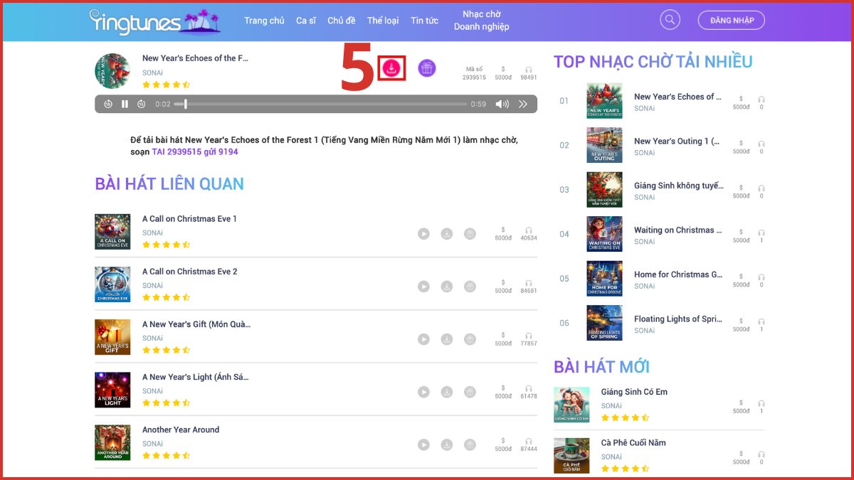 cách Cài nhạc chờ trên RingTunes