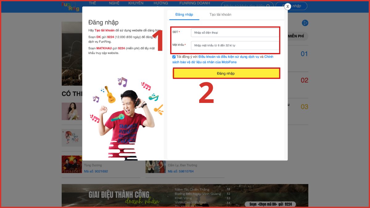 cách cài nhạc chờ MobiFone