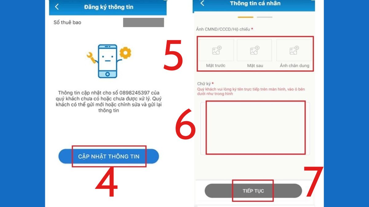 cập nhật căn cước công dân vào sim mobifone