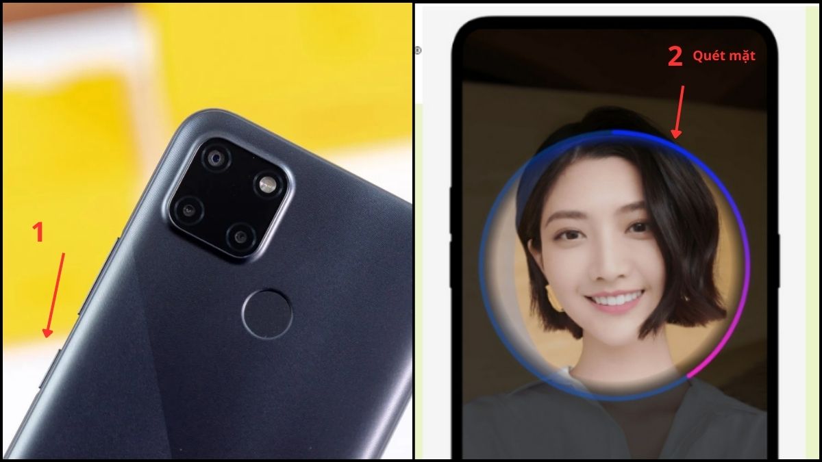 mở màn hình realme c21y
