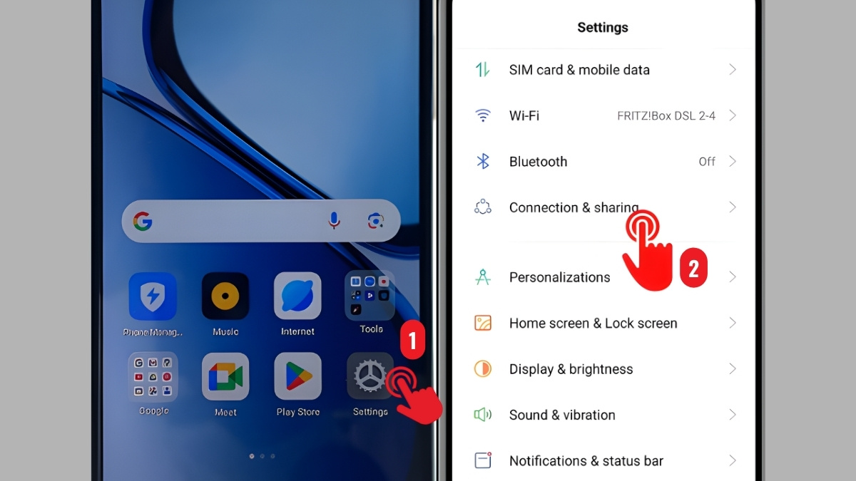 cách chia sẻ 4g trên realme