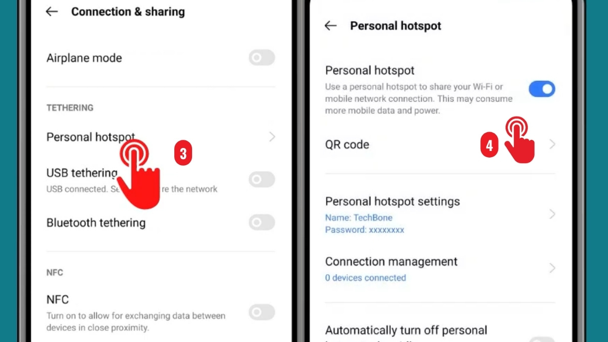chia sẻ 4g trên realme