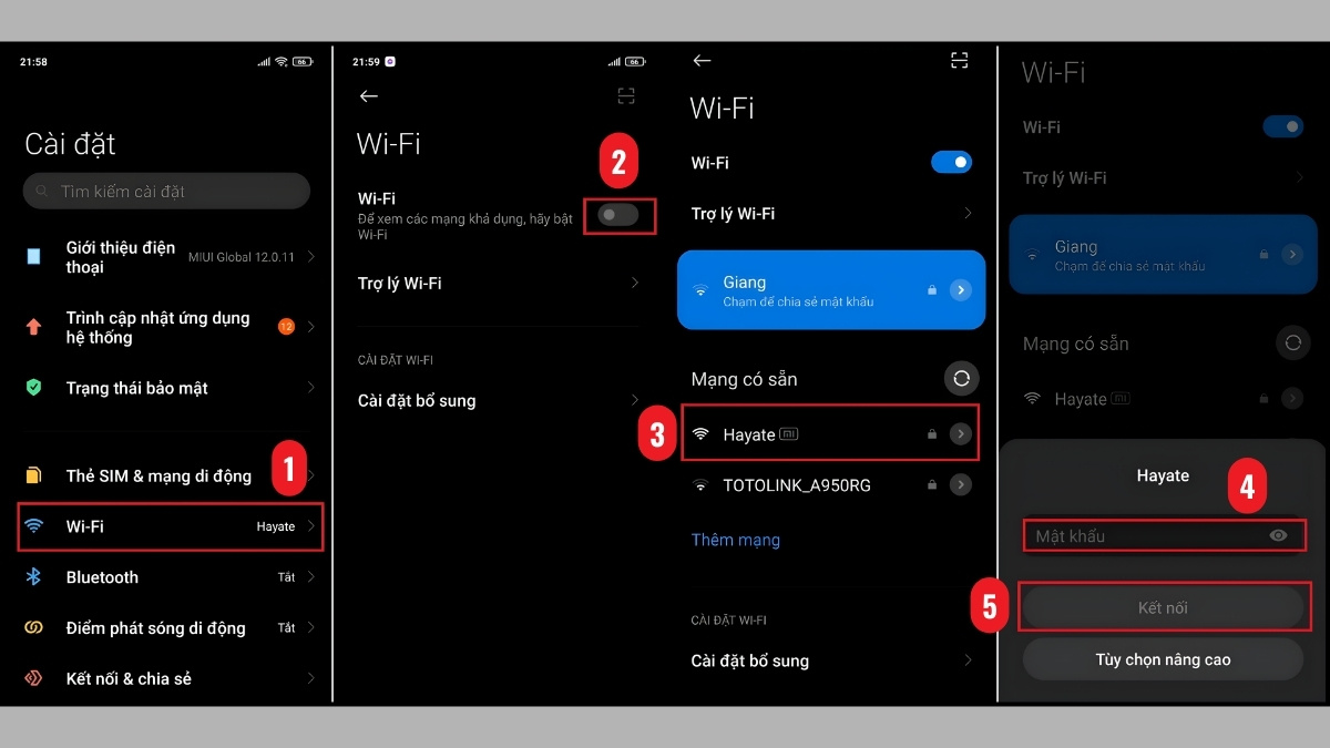 cách chia sẻ wifi trên realme