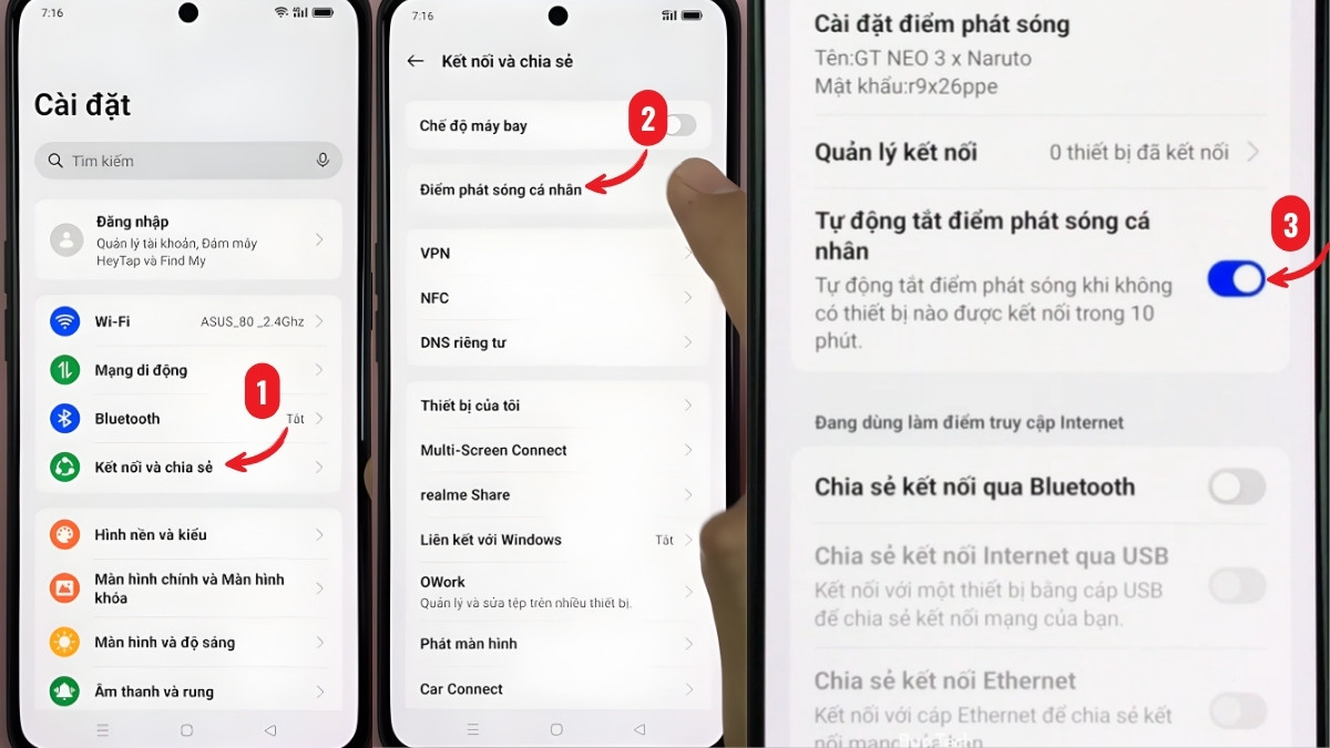 cách chia sẻ mạng 4g trên điện thoại realme
