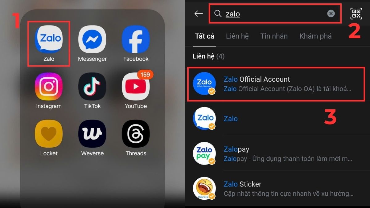 chia sẻ bài viết trên Zalo OA