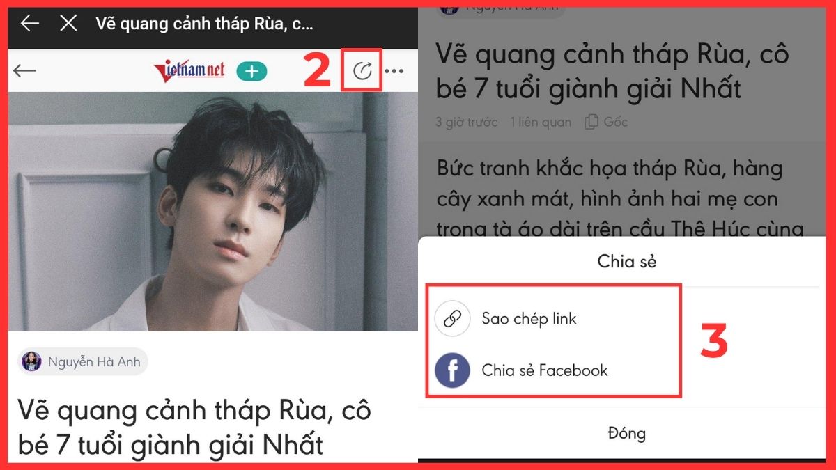 chia sẻ bài viết trên zalo qua facebook
