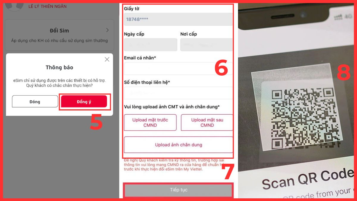 cách chuyển đổi esim viettel tại nhà