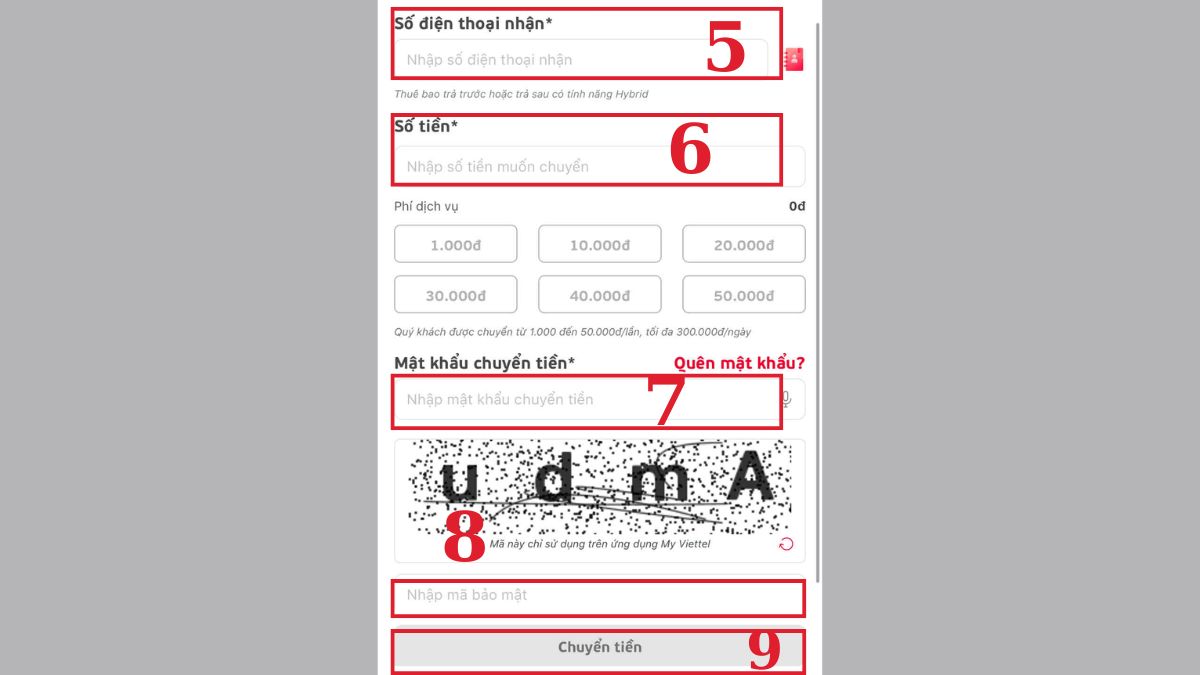cách chuyển tiền điện thoại viettel sang viettel