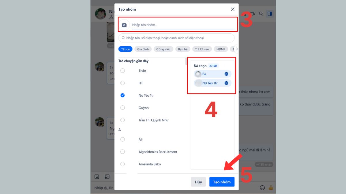 Copy nhóm Zalo trên Zalo PC
